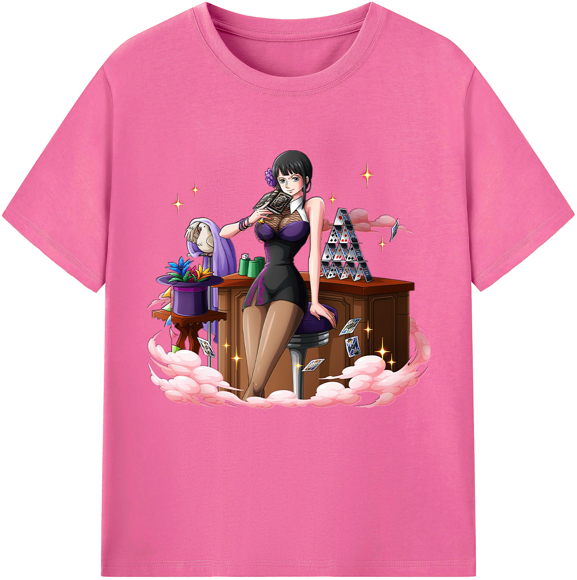 ワンピース ニコ・ロビン ONE PIECE Nico Robin レディースカジュアルプリントTシャツ（綿100％）